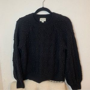 Black knit sweater! Size L